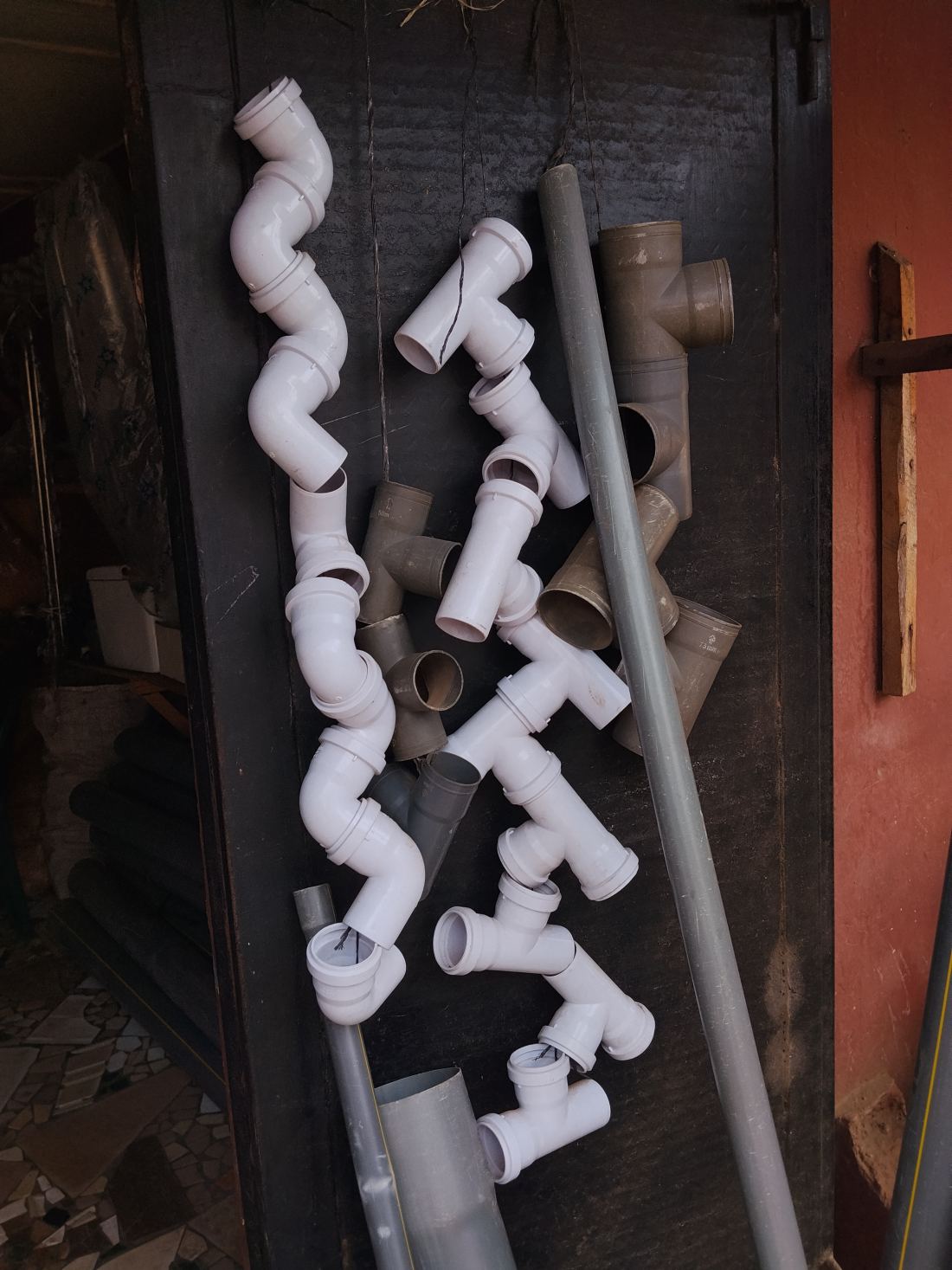 PVC plumbing pipes and fittings