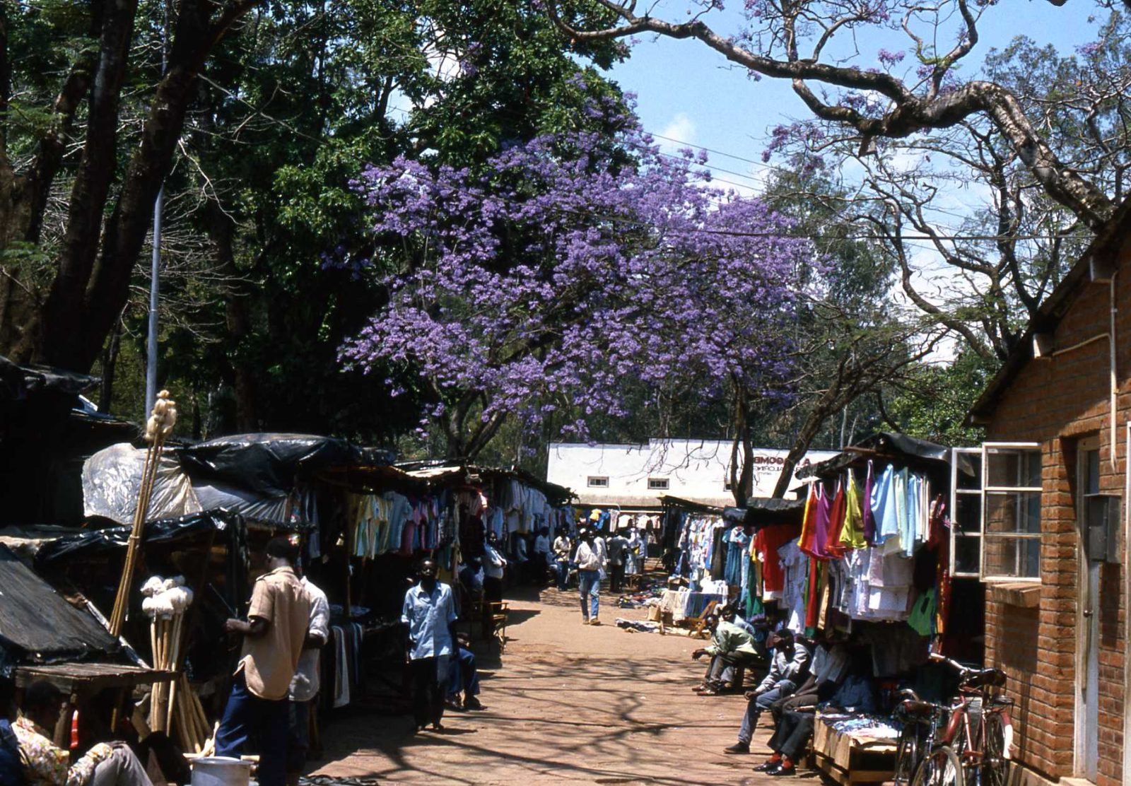 Goods laid out at Zomba market, Malawi
